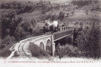 Pont ferroviaire sur le ruisseau le Cholet, de la ligne Bourg-de-Péage Sainte-Eulalie-en-Royans et en 1904 Pont-en-Royans (Isère).