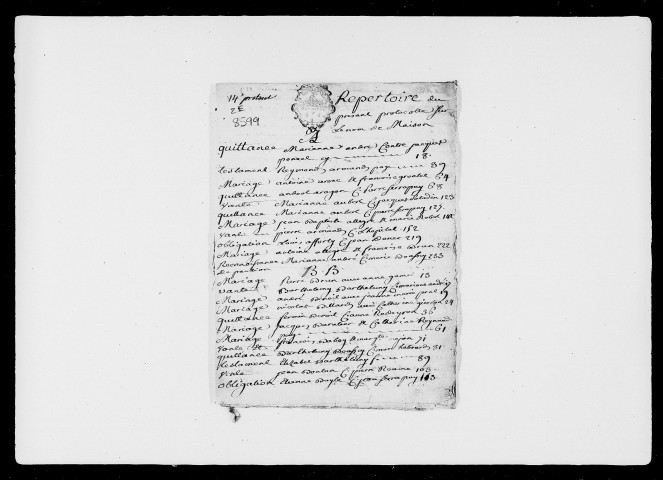 27 décembre 1741-15 septembre 1743