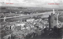 Vue générale de la ville et de Tournon (Ardèche).