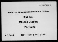 10 janvier 1581-11 septembre 1601