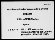 Notes brèves (12 février 1551-16 janvier 1552).