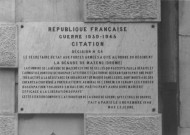 68. Brigade de La Bégude-de-Mazenc. Nature de la commémoration : stèle. Lieu : La Bégude, sur la façade de la mairie. Circonstances : plaque commémorative, citation de la commune à l'ordre du régiment.