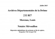 2 juillet 1743-16 décembre 1745