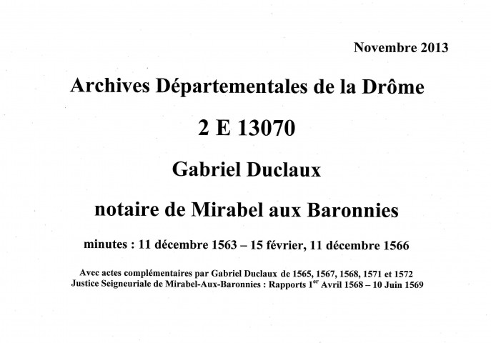 11 décembre 1563-15 février 1566