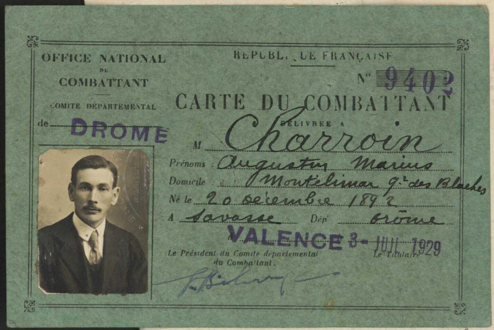 Charroin, Augustin Marius