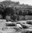 Saint-Nazaire-en-Royans. - Travaux de la retenue de Saint-Hilaire.