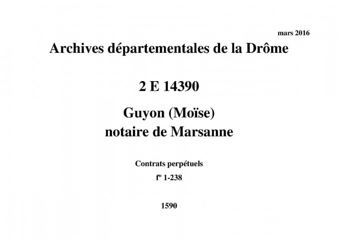 Contrats perpétuels (1590).