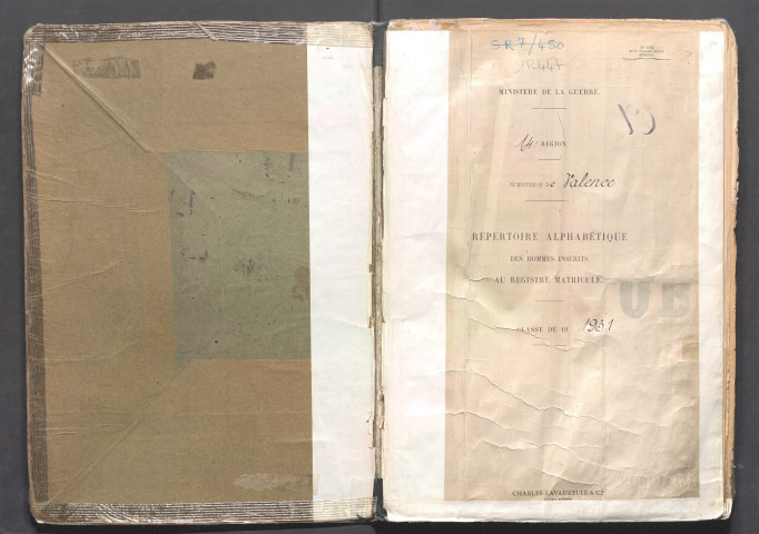 Table alphabétique.