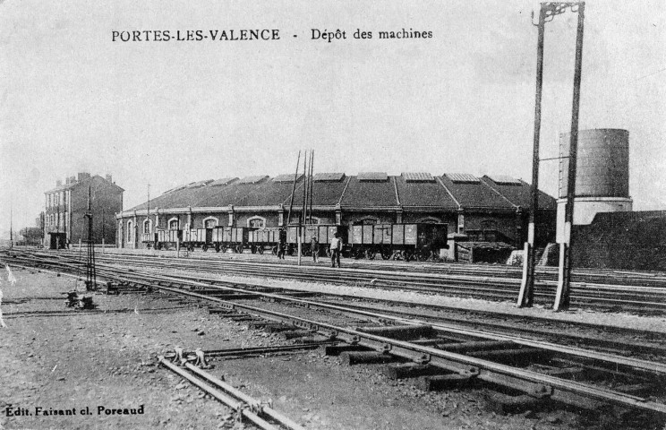 Portes-lès-Valence.- Les dépôts de la gare de triage.