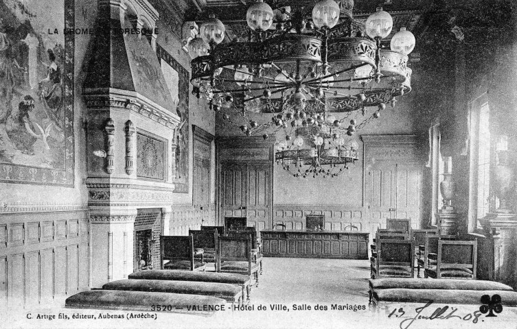 Valence.- La salle des mariages de la mairie.