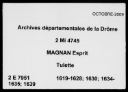 4 janvier 1619-23 novembre 1639