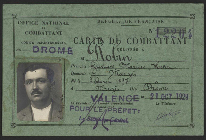 Robin, Gustave Marius Henri