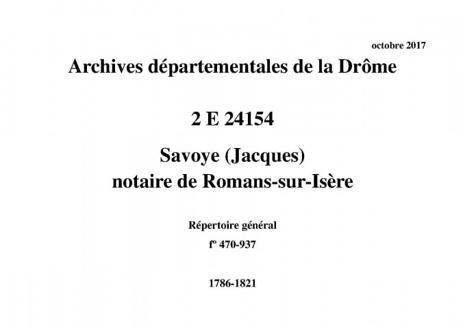 Répertoire général (1786-1821).