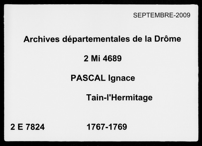 20 février 1767-1er janvier 1769