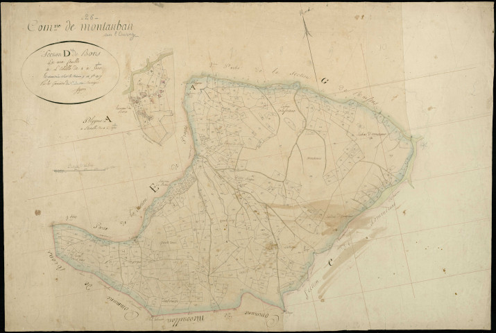 Section D, Bons. Bons (hameau de) (agrandissement).