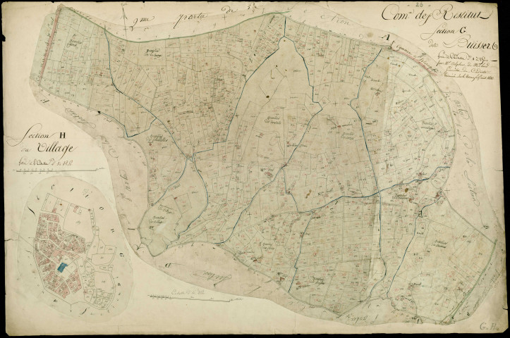 Section G, Buisses (les). H, Village (le).