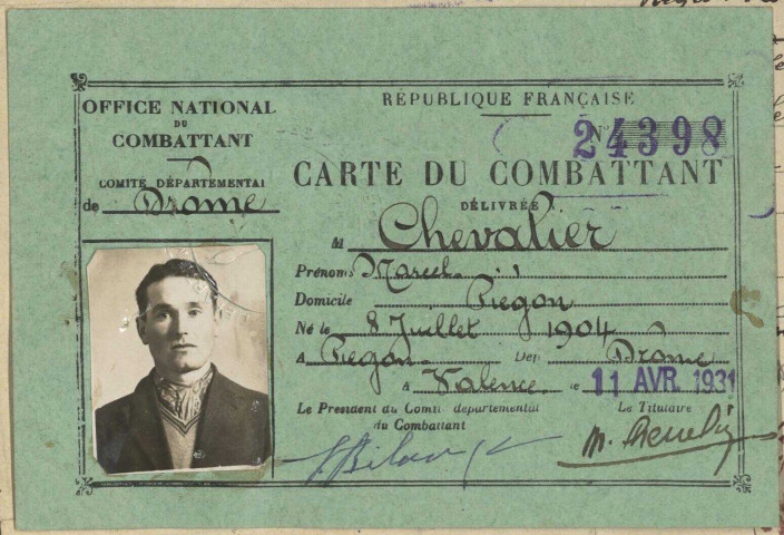 Chevalier, Marcel Victor Louis