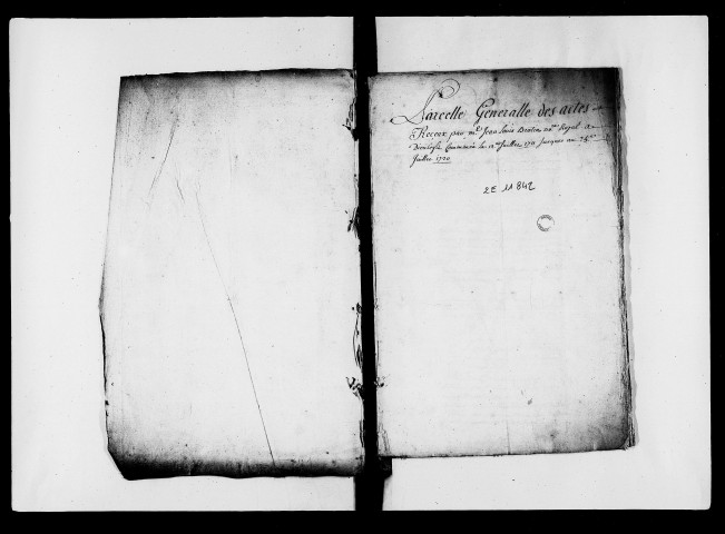 Répertoire général des livres A-D (12 juillet 1711-25 juillet 1720).