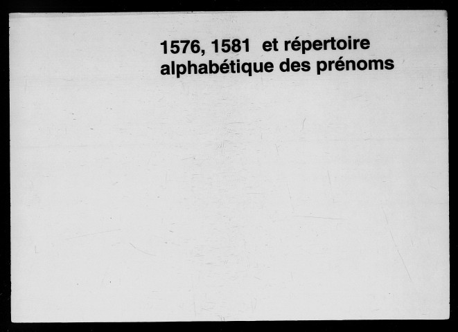 Notes brèves (10 décembre 1564-16 décembre 1565).