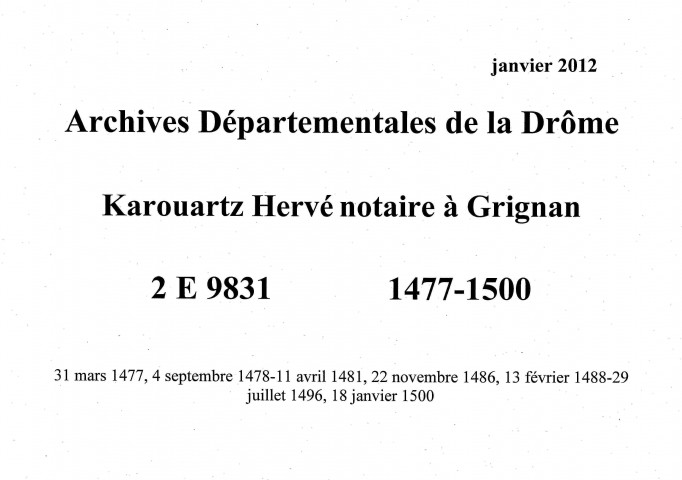 13 février 1488-29 juillet 1496