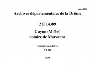 Contrats transitoires (1590).