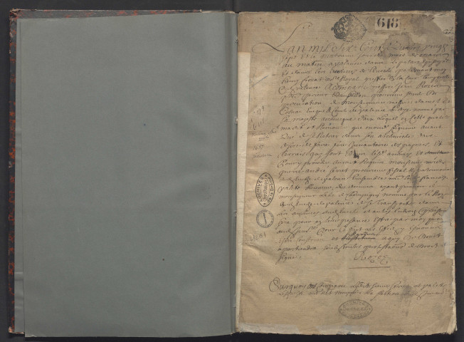 Inventaire des papiers de l'évêché au départ de Daniel de Cosnac nommé à l'archevêché d'Aix.