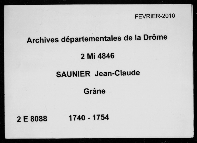 10 décembre 1740-26 février 1754