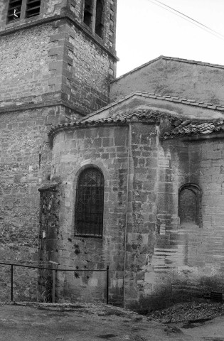 Allex.- Le clocher et le chevet de l'église Saint-Maurice.