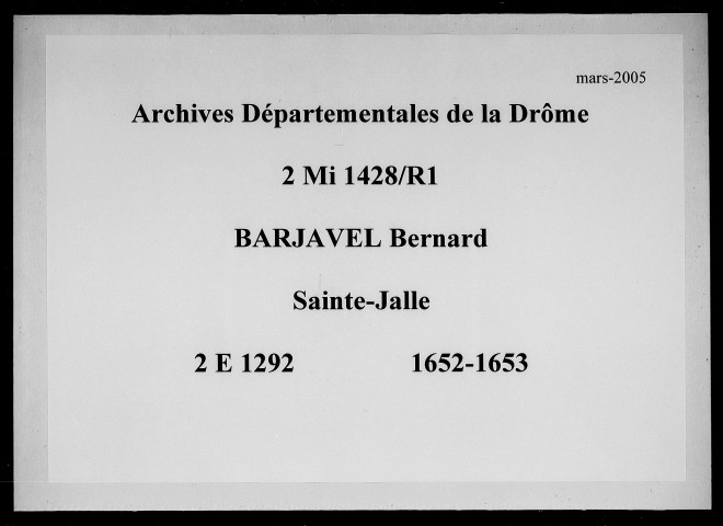 7 décembre 1652-1653