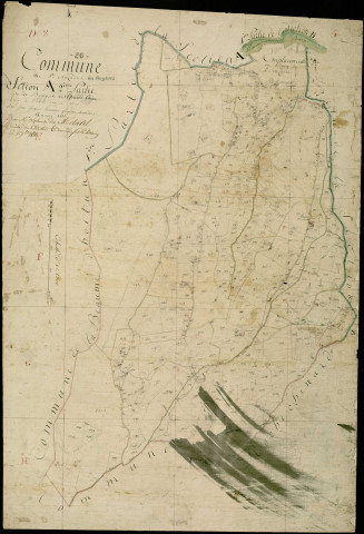 Section A2, Bourg-de-Saint-Nazaire et Grands-Bois (les). Village (parcelles n° 265-604) (agrandissement sur A2 développement).