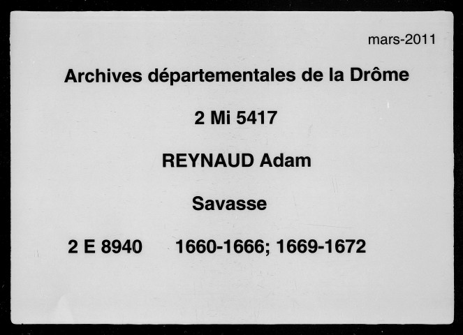 11 novembre 1660-4 janvier 1672