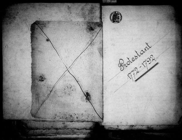 Religion protestante. - Baptêmes, mariages, sépultures (1772-1792).