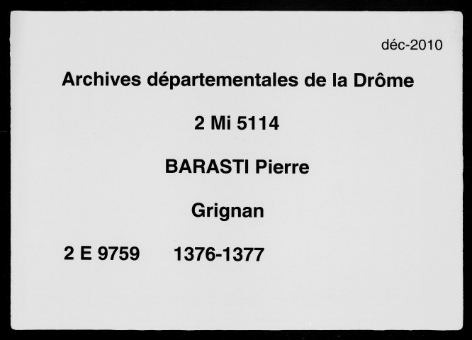 1er avril 1376-30 mars 1377