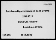 21 août 1715-26 décembre 1722