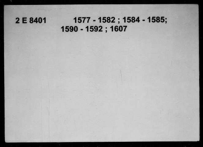 2 janvier 1577-6 mai 1607