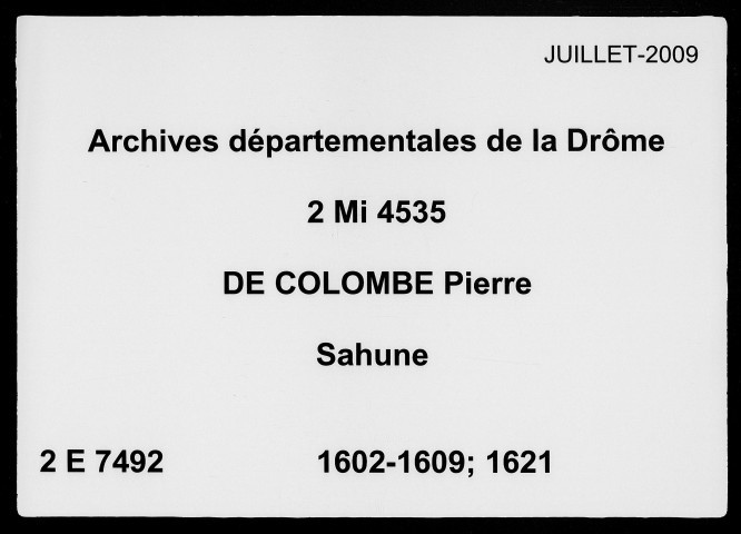 1er janvier 1602-28 mai 1621