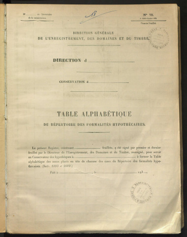 de BARGNE à BARNIER. Volume n° 18.