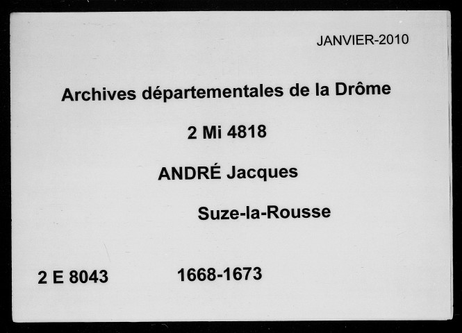 8 novembre 1668-10 septembre 1680