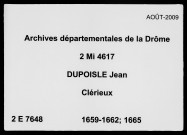 19 janvier 1659, 1661-1662