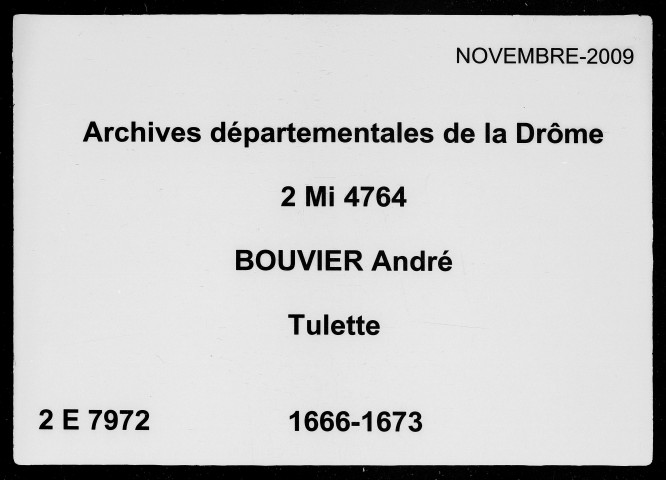 30 août 1666-19 décembre 1673