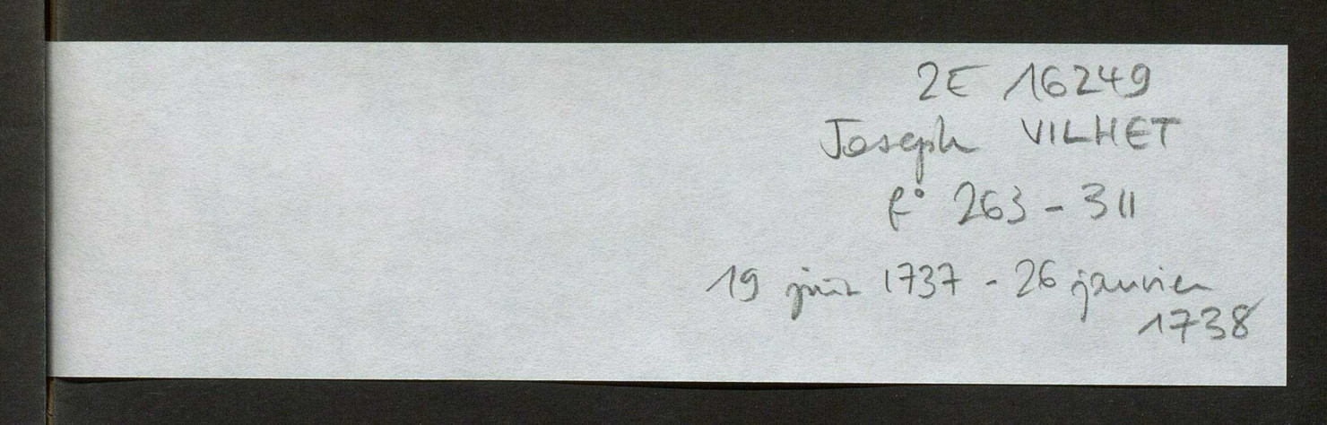 19 juin 1737-26 janvier 1738