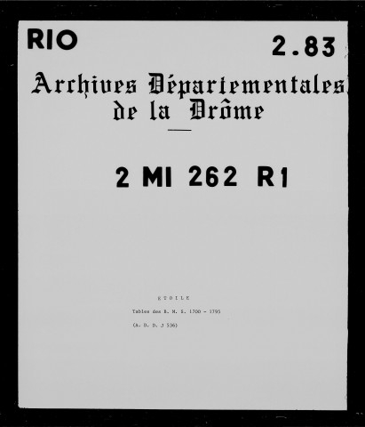 Table (1700-1795).