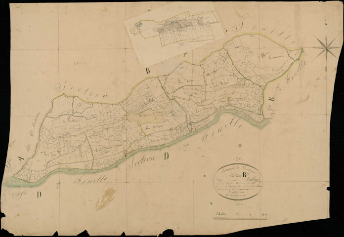 Section B3, Village (le). Village (parcelles n° 1009-1123) (agrandissement).