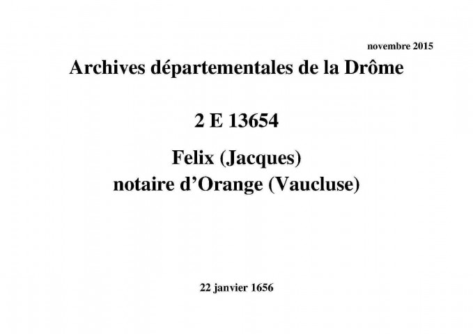 22 janvier 1656