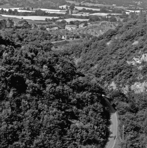 Vue aérienne du village.