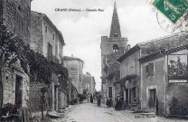 Grande-Rue et le clocher de l'ancienne église.