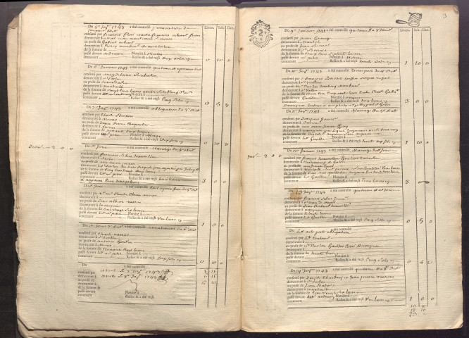 1er janvier 1743-31 décembre 1745