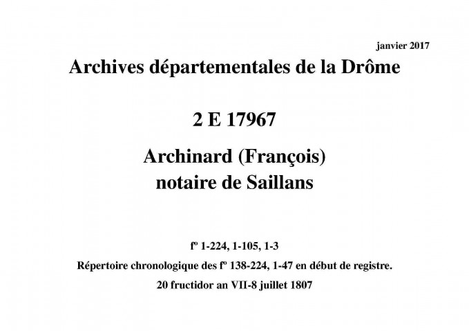 20 fructidor an VII-8 juillet 1807