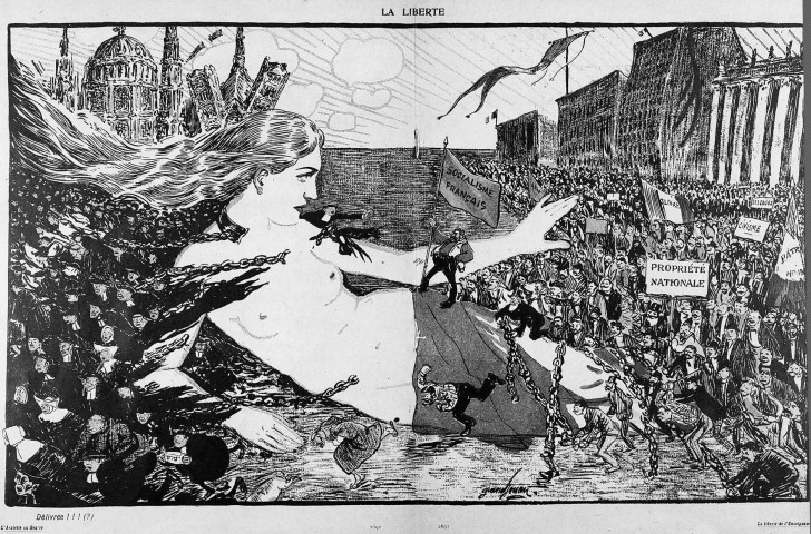 Caricature, extrait de "L'Assiette au Beurre".