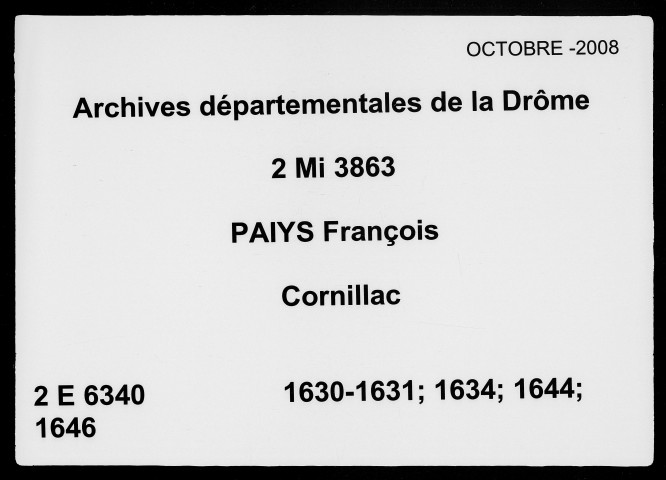 12 avril-20 décembre 1630